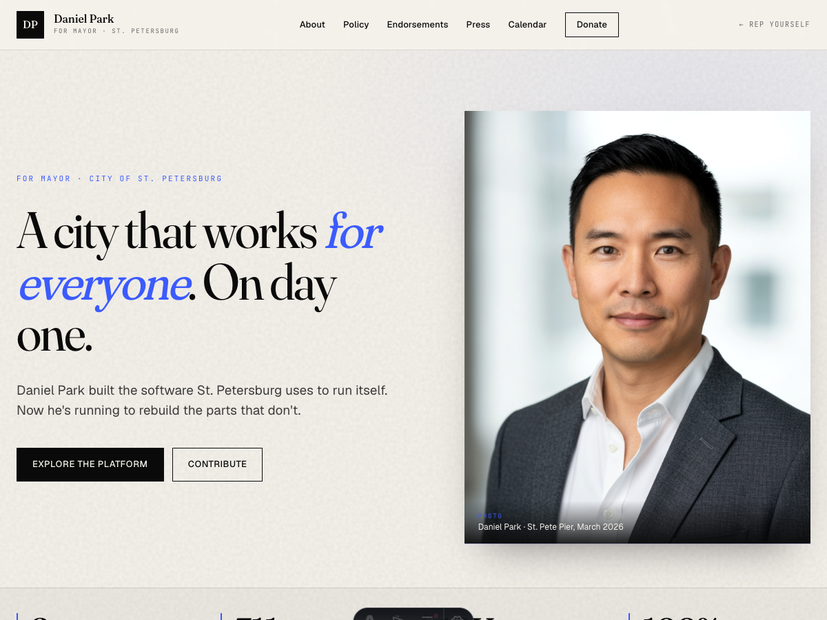 Daniel Park campaign site preview